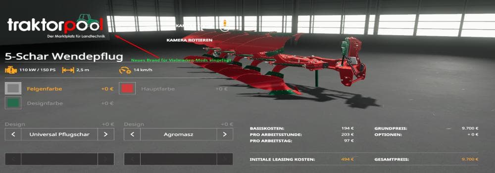 5-pack turning plow pack