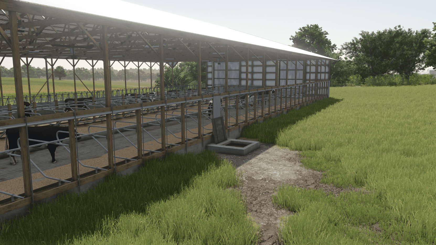 80x190ft Freestall Barn 4