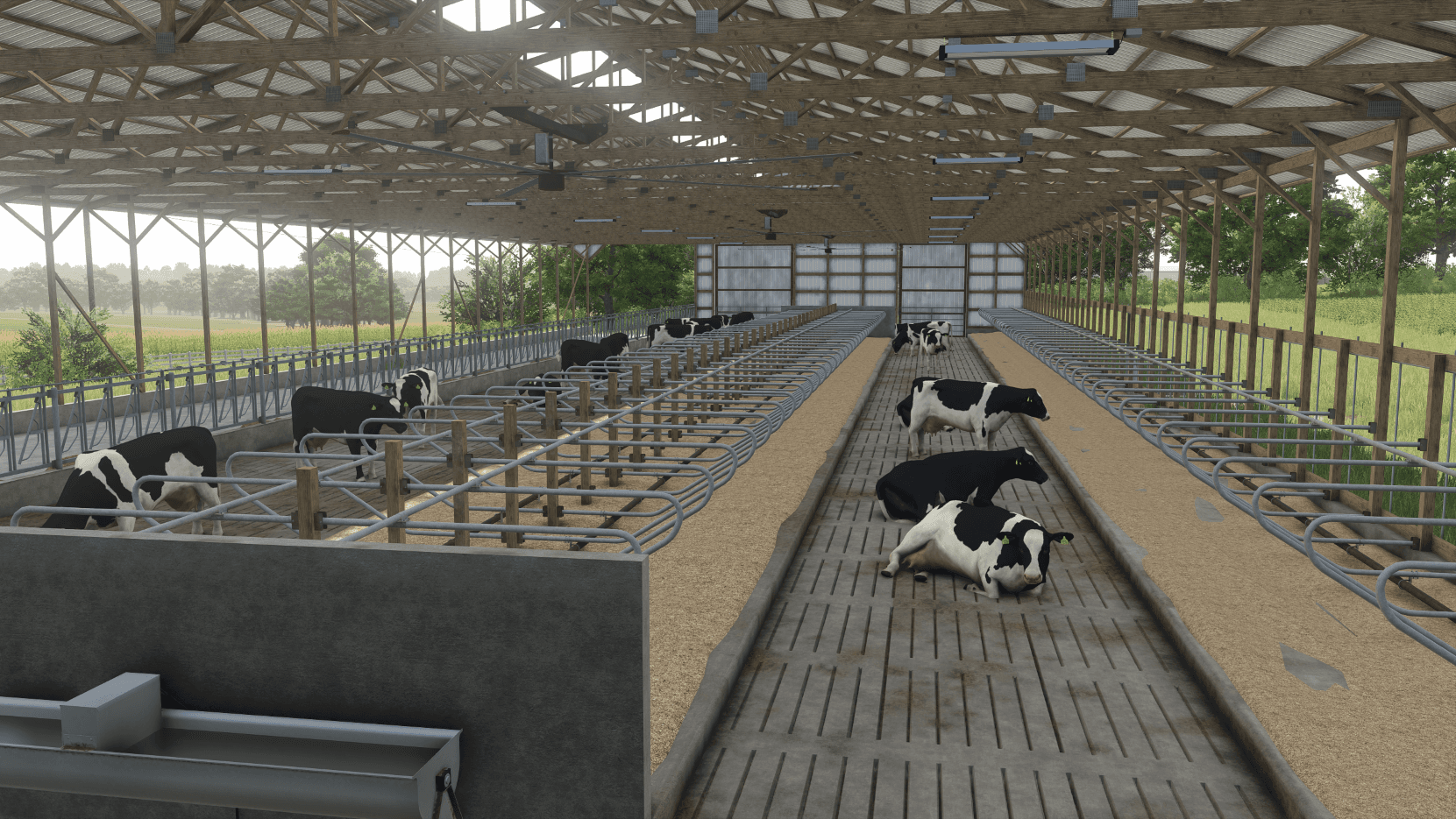 80x190ft Freestall Barn 3