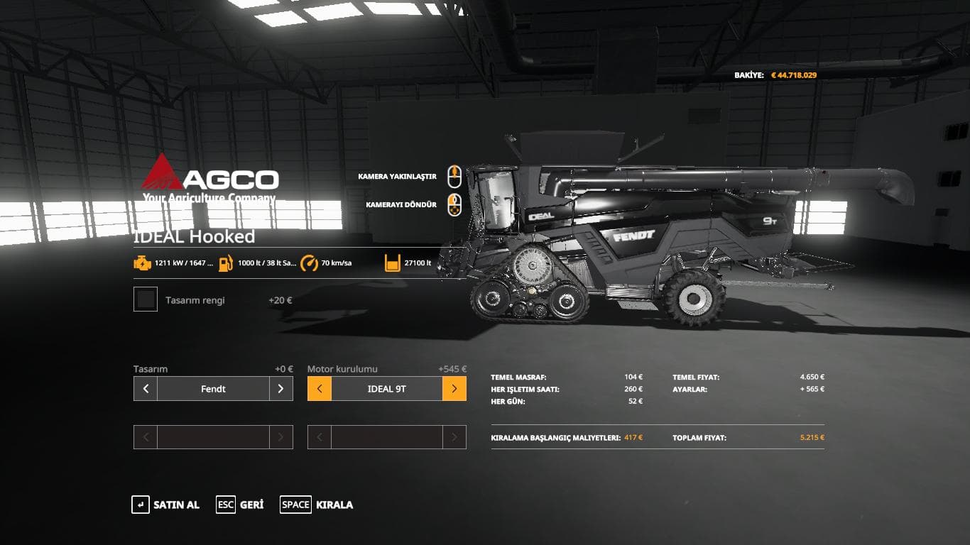 Agco ideal9 Hooked