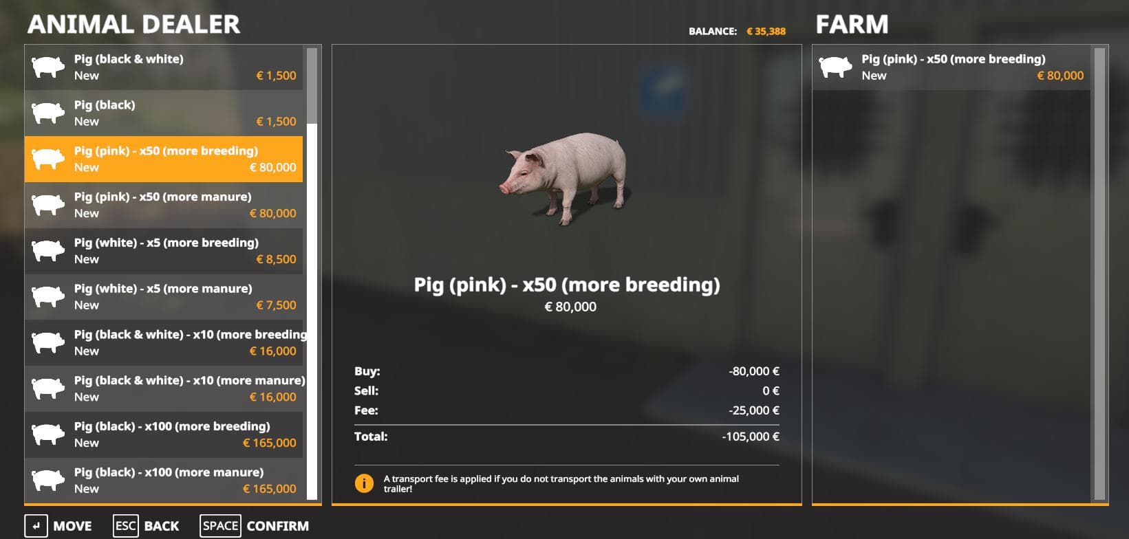 Animal Species - Pig Pack 2