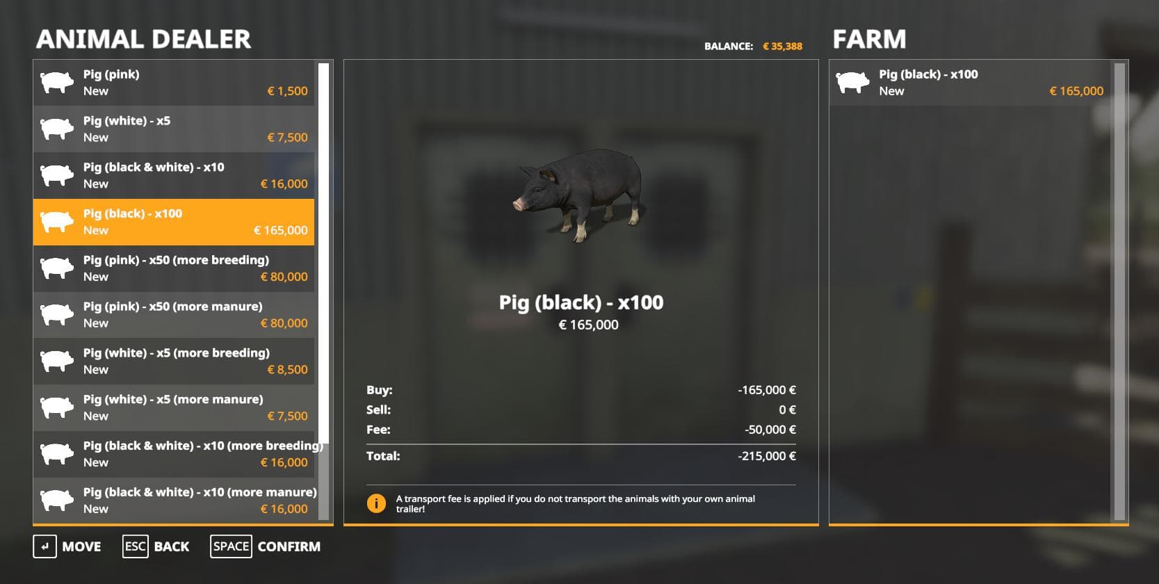 Animal Species - Pig Pack