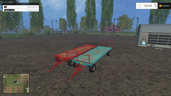 Bale Trailer round and square 3