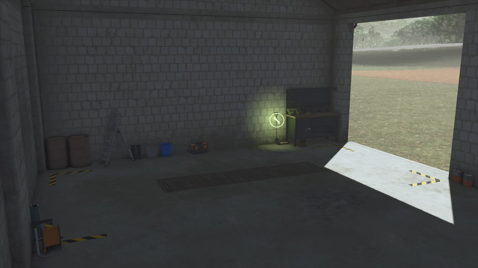 Big Open Garage With Workshop 4