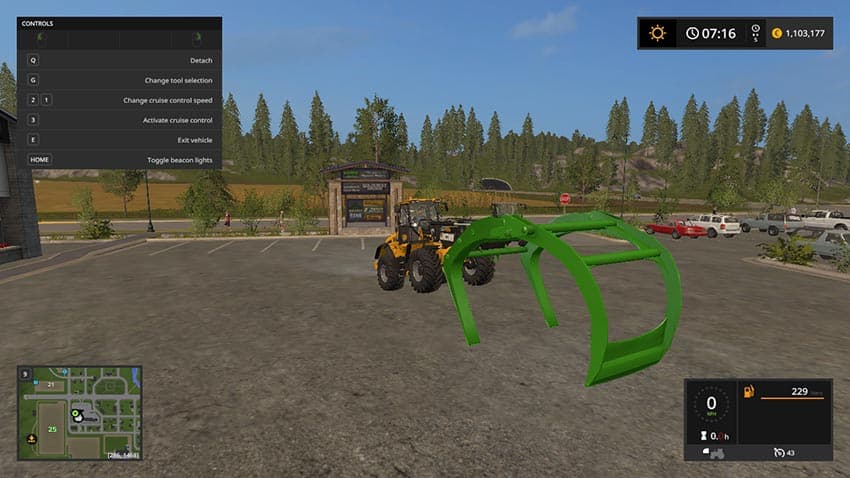 Bigger wheel loader log fork [MP]