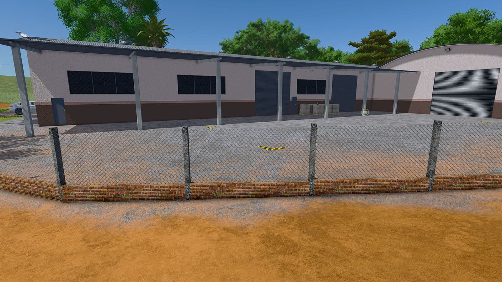 Brick Fence With Wire Mesh 3