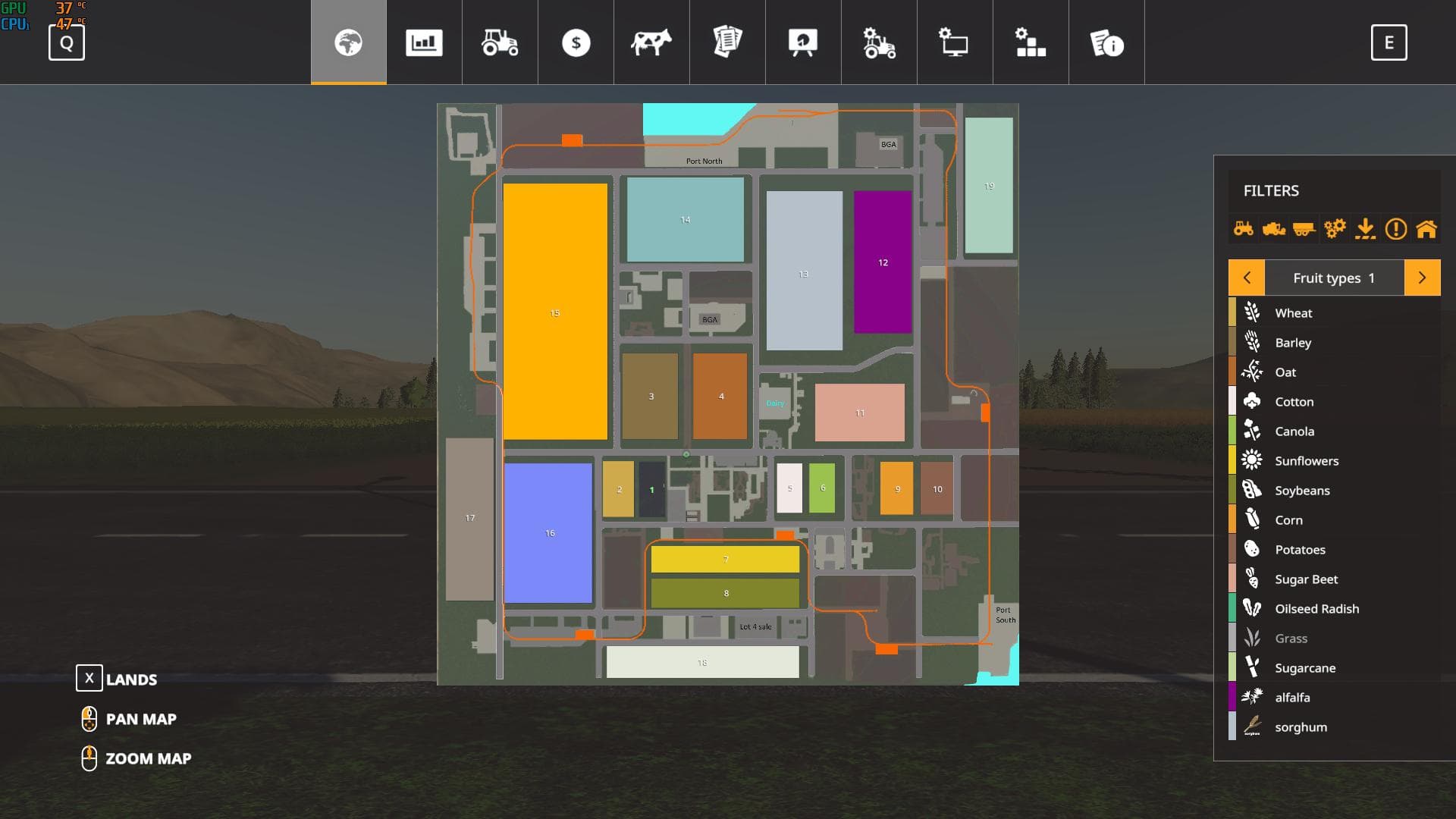 CANADIAN FARM MAP ROCKY 3