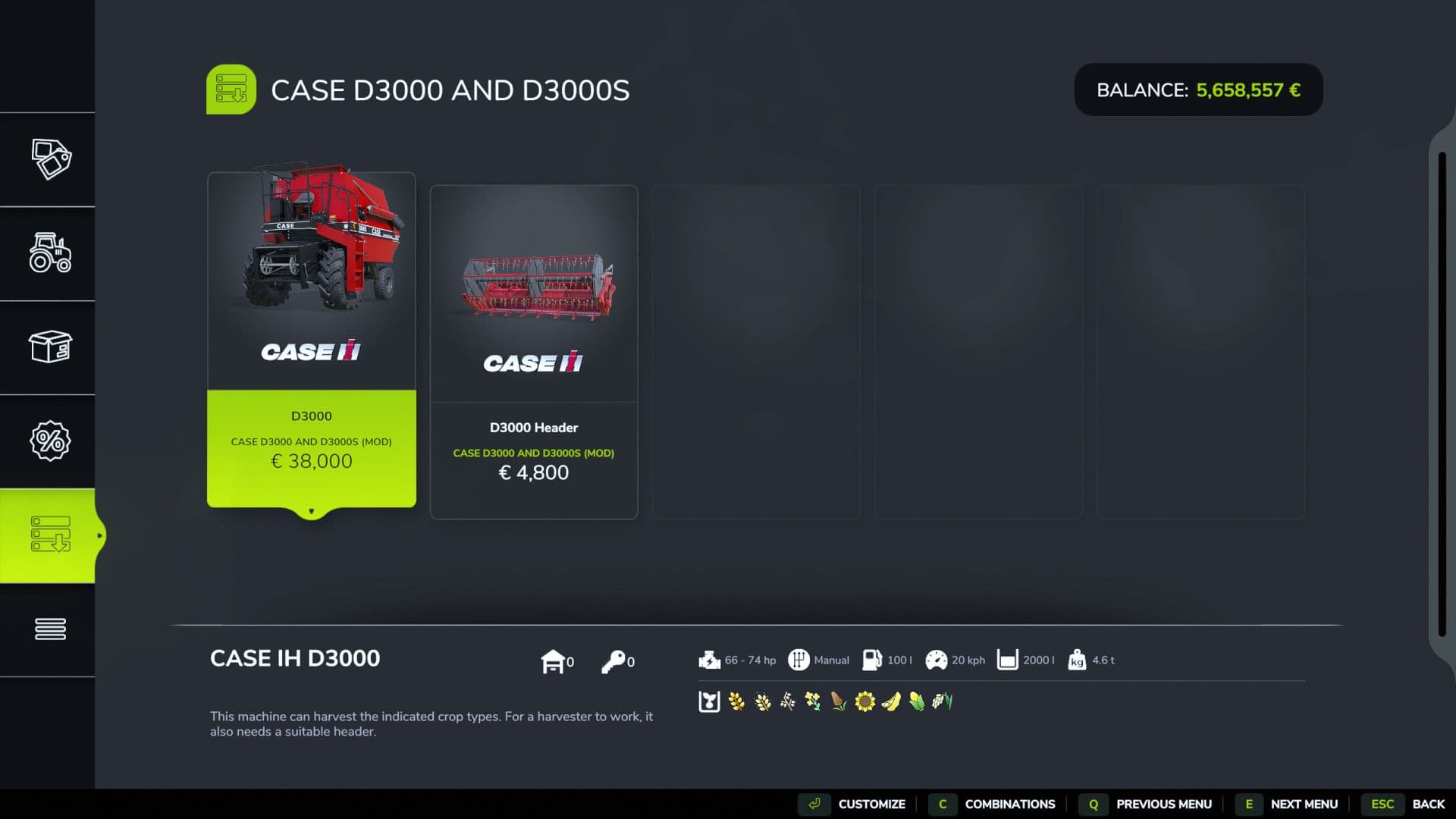 Case D3000 / D3000S 3