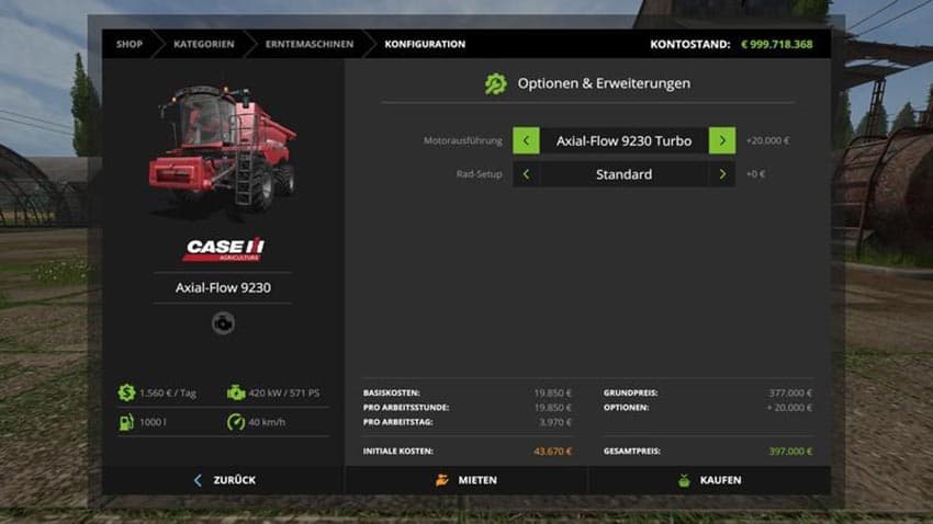 Case IH 9320 Pack with options [MP]