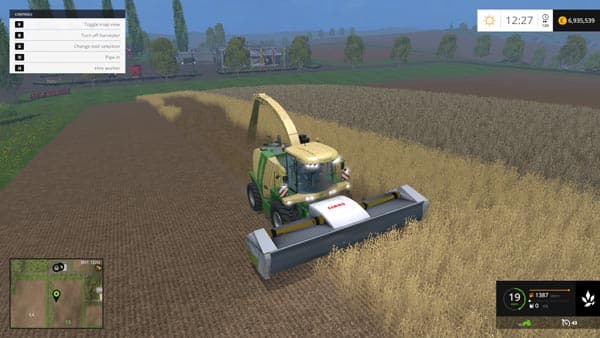 Claas Direct 520 with Trailer