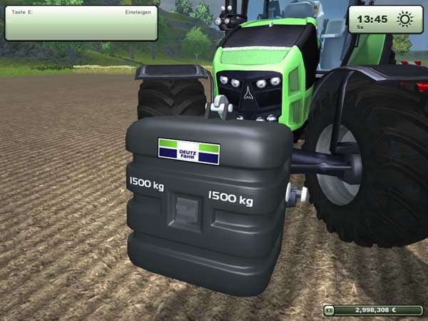 Deutz Fahr weight [MP]