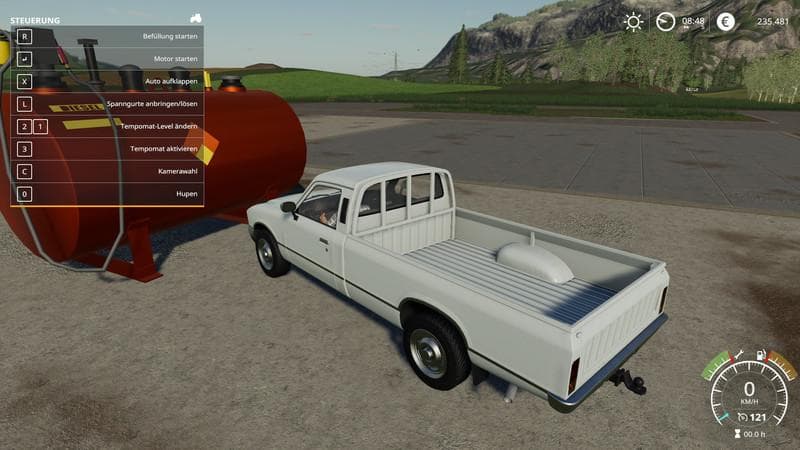 Diesel tank placeable