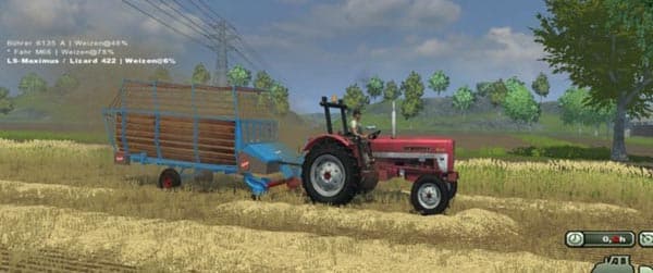 Eicher loading wagon with straw [MP]