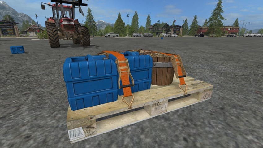 Euro pallet with belts [MP]