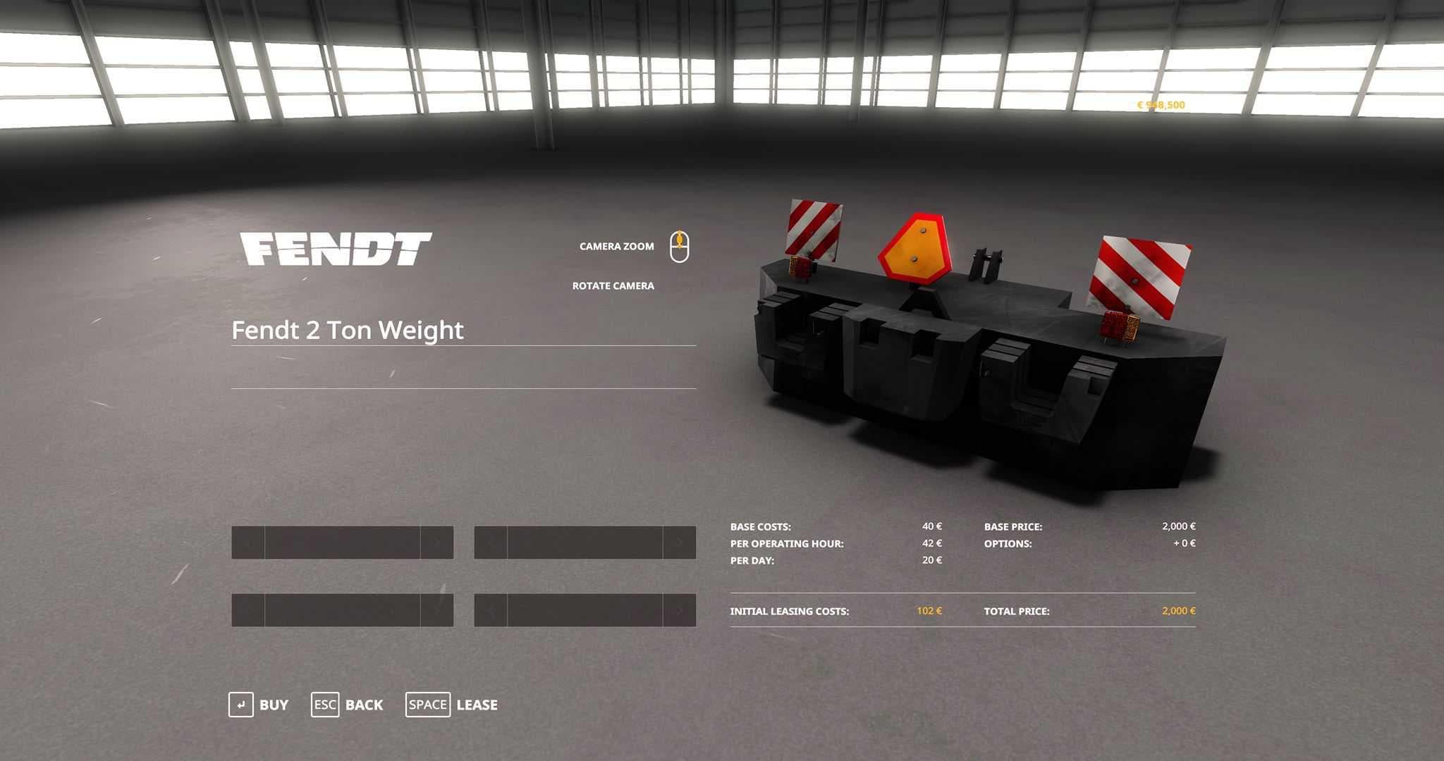 Fendt 2 Tons Weight 2