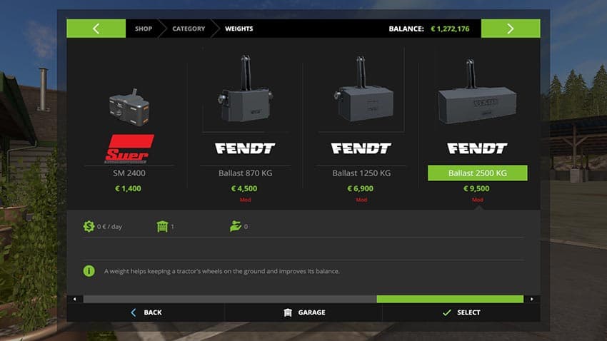 Fendt Vario Weights Pack 3