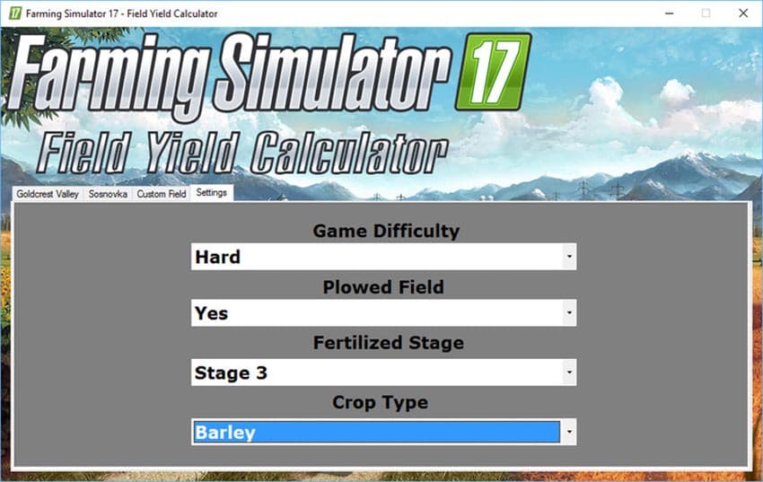 Field Yield Calculator [SP]