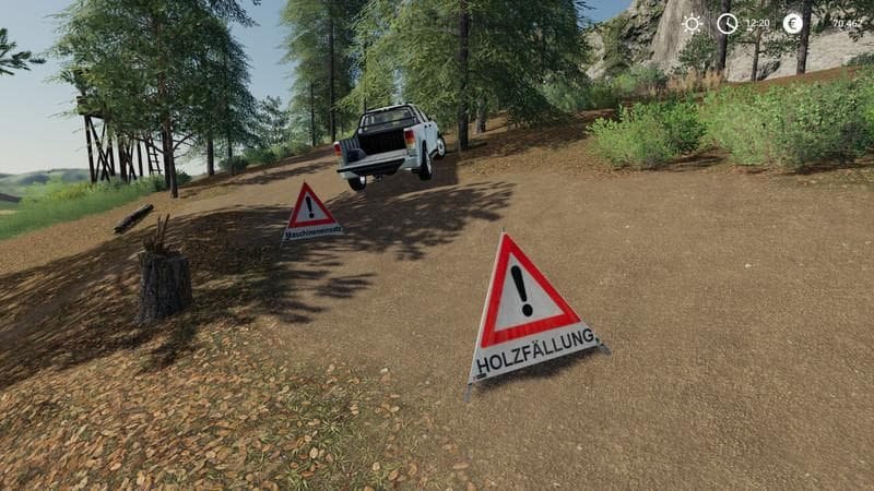 Forest pyramid warning sign 2