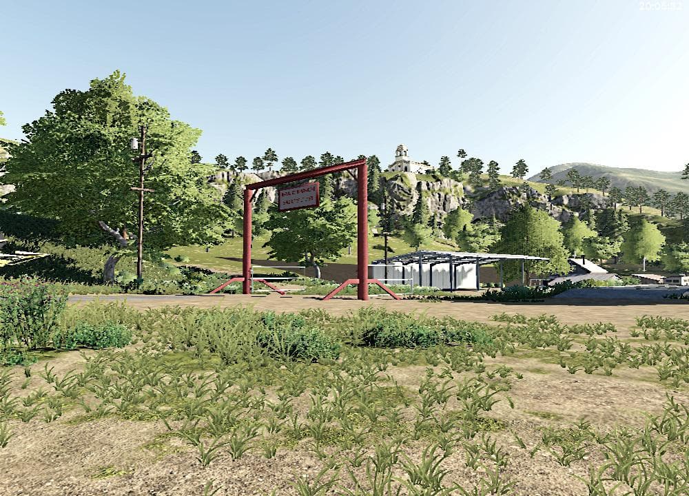 Gated farm entrance