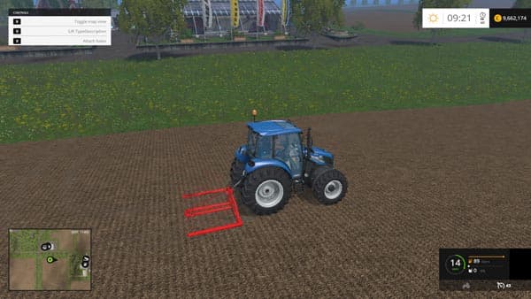 Homemade bale fork