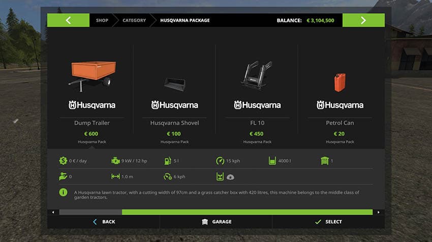 Husqvarna Lawn Tractor Pack