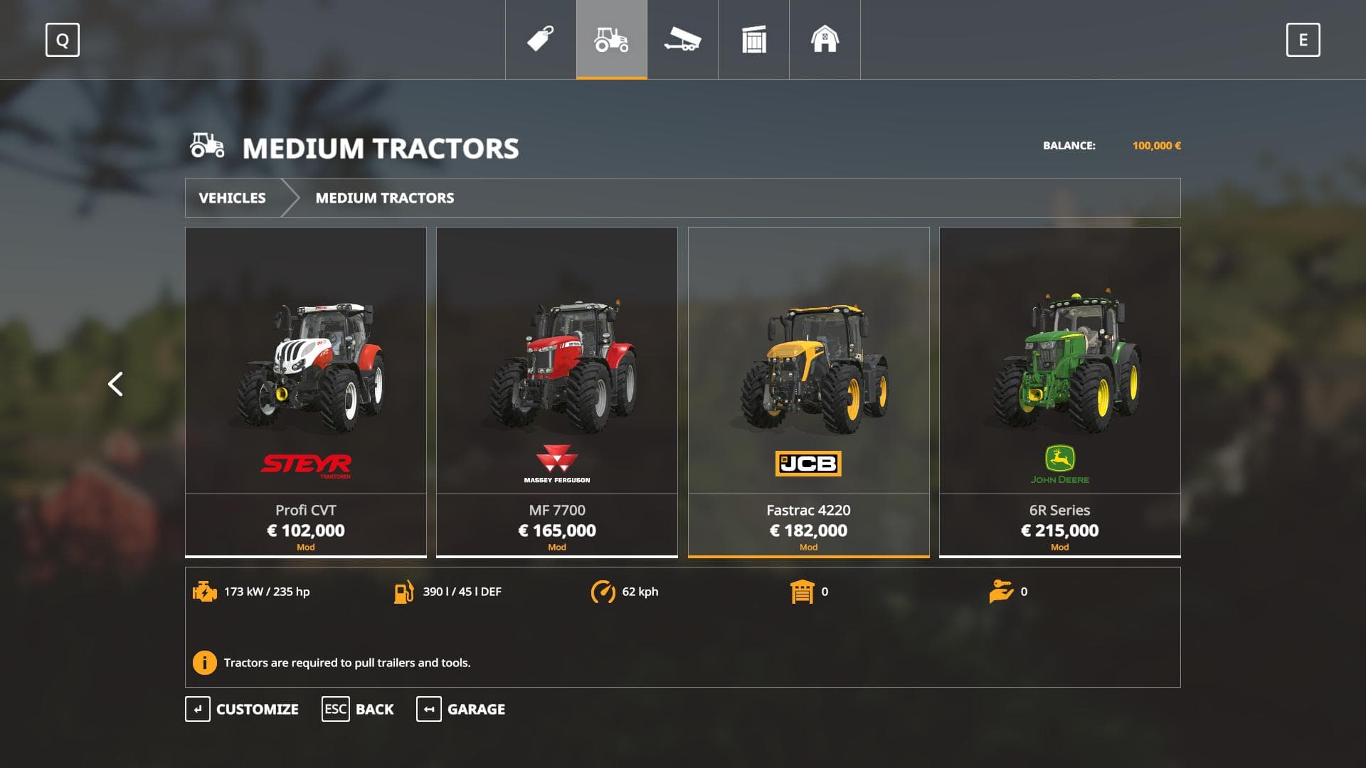 Iconik Medium Tractors