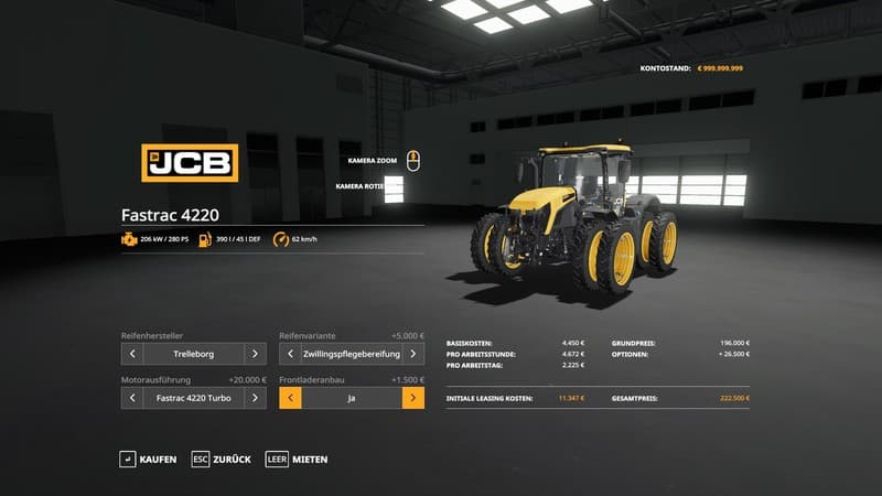JCB Fastrac 4220 +
