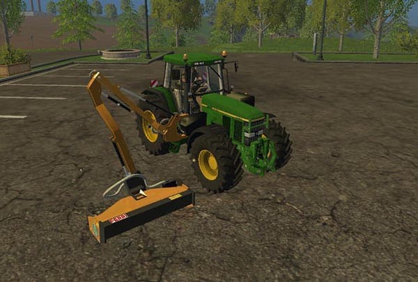 John Deere 7810 with Side Mount Mower 3