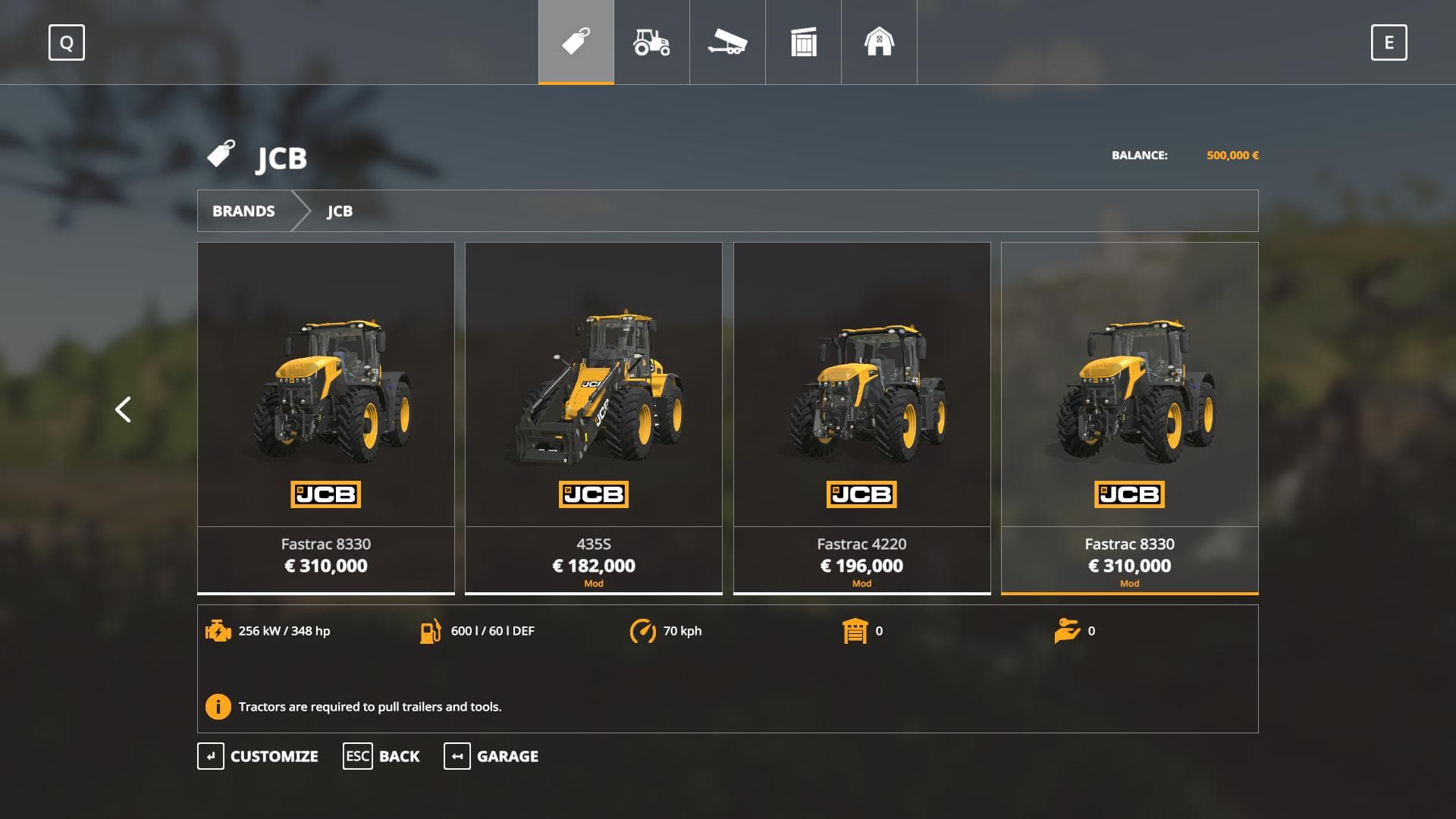 Jcb Tractors