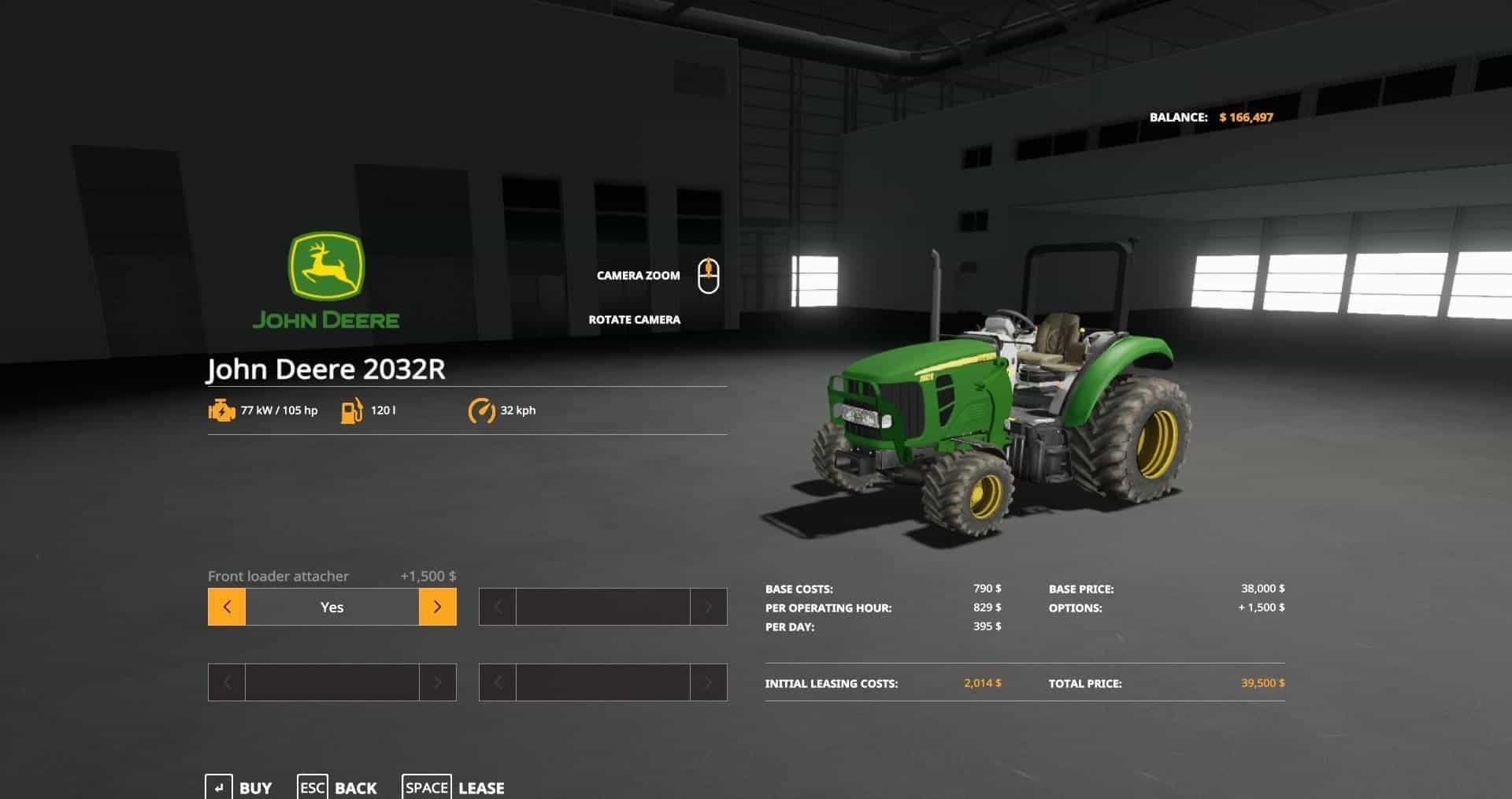 John Deere 2032R 4x4