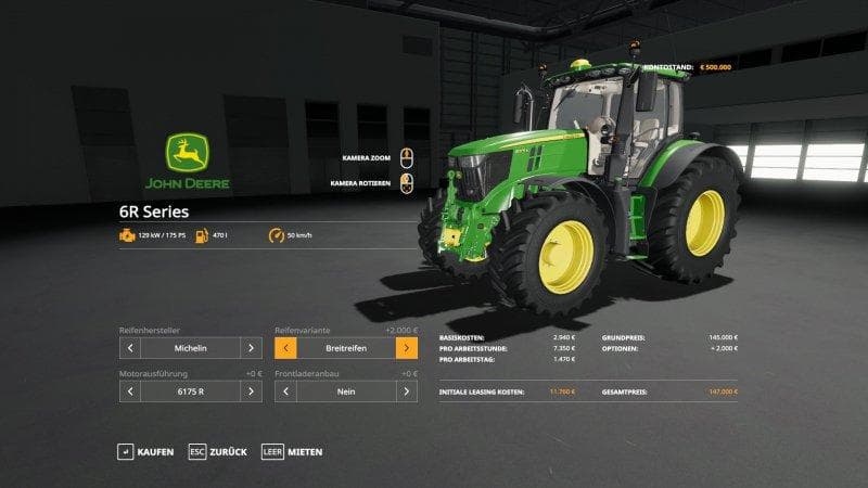 John Deere 6R 175/210/230/250 2