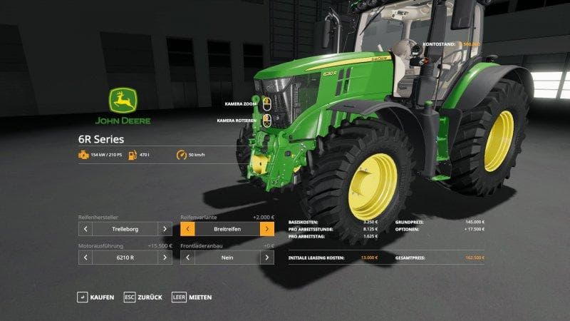 John Deere 6R 175/210/230/250
