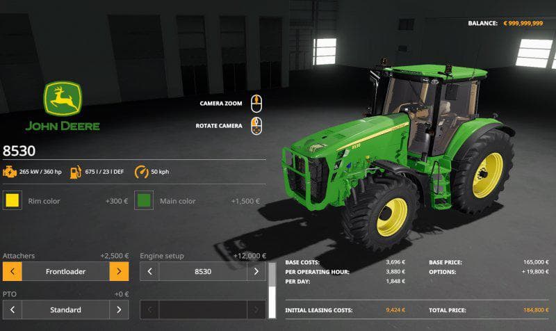John Deere 8130-8530 + loader 2
