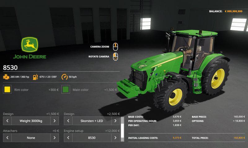 John Deere 8130-8530 + loader
