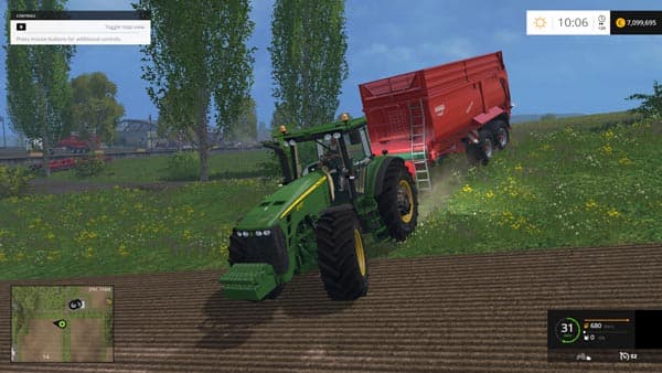 John Deere 8530 Tractor Hand Mode