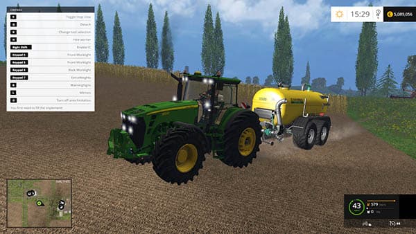 John Deere 8530 with FH [MP]
