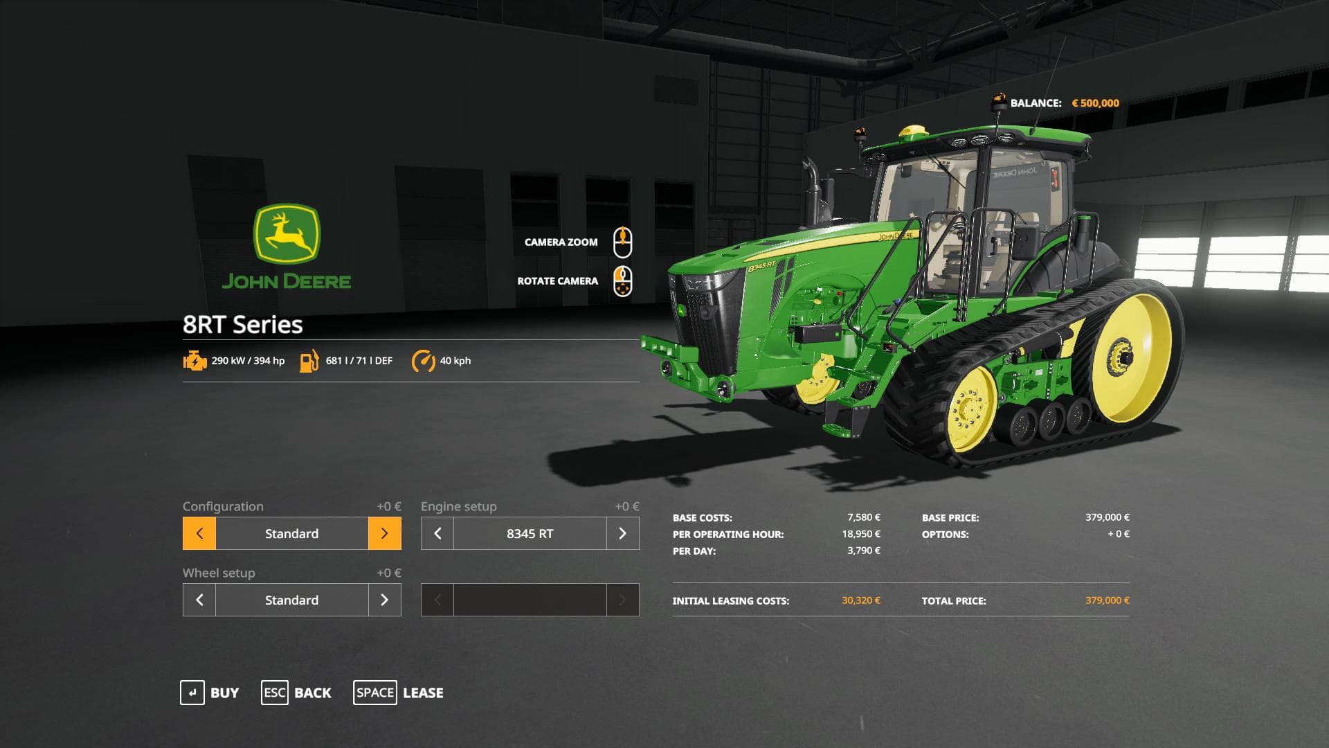John Deere 8RT with SeatCam 3
