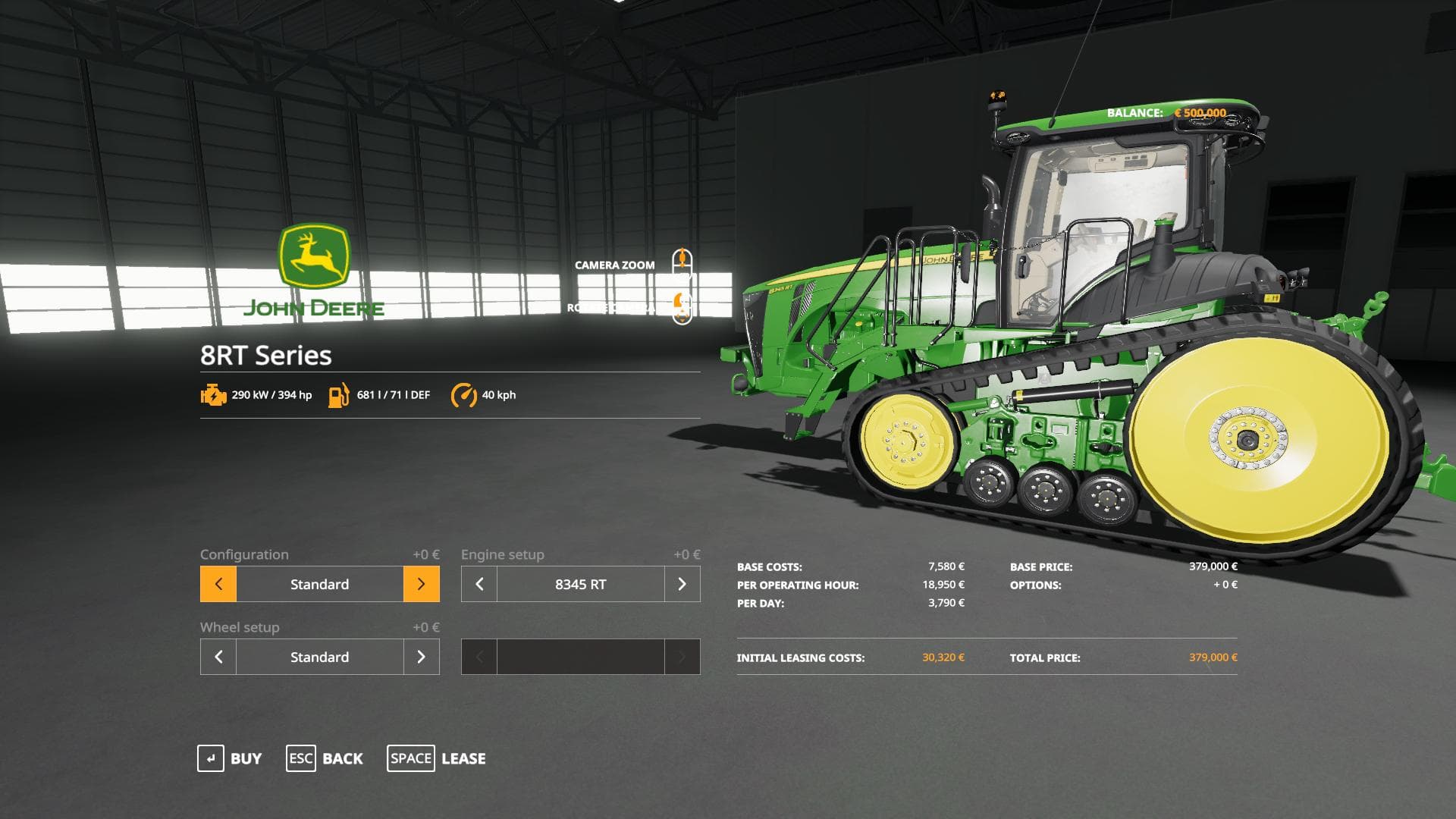 John Deere 8RT with SeatCam 2