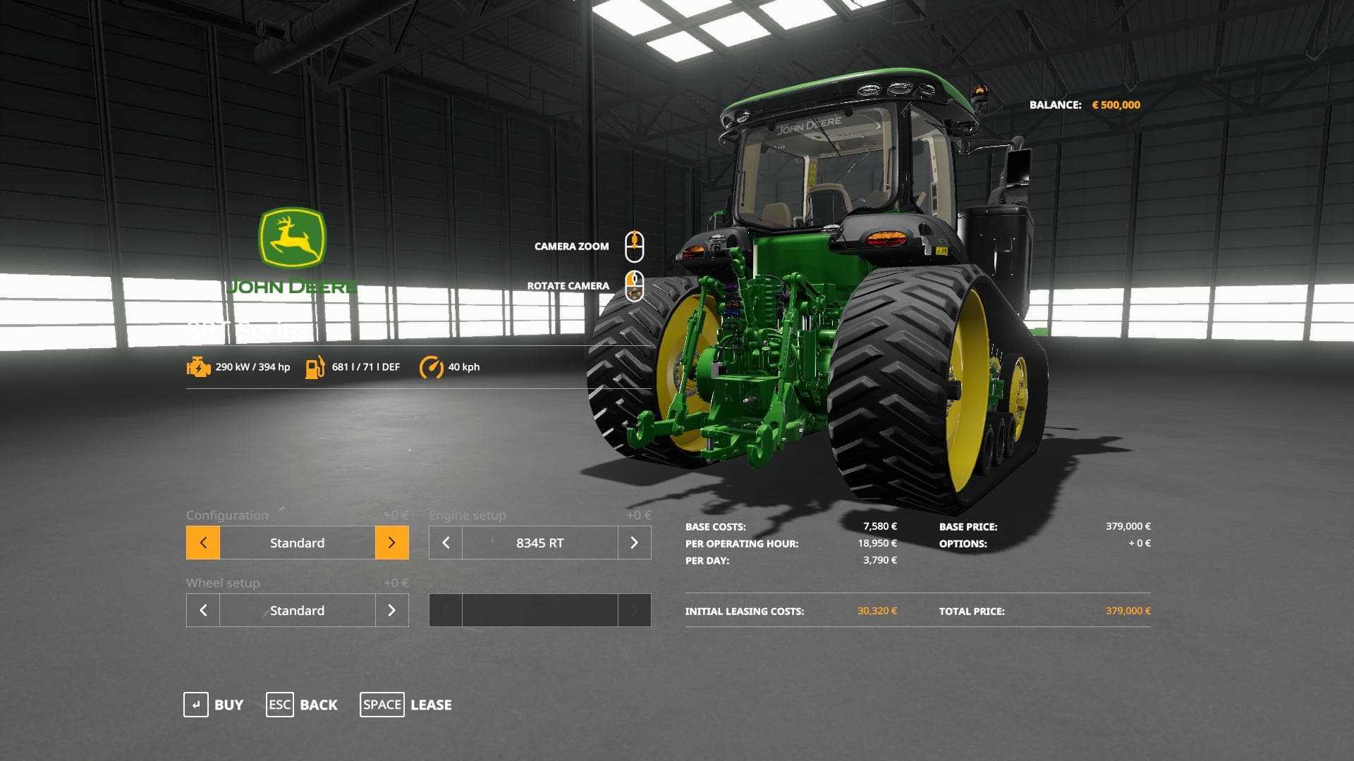 John Deere 8RT with SeatCam