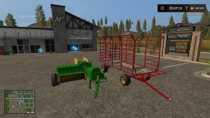 John Deere Baler and Thrower Wagon 3