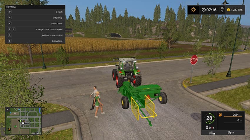 John Deere Baler and Thrower Wagon