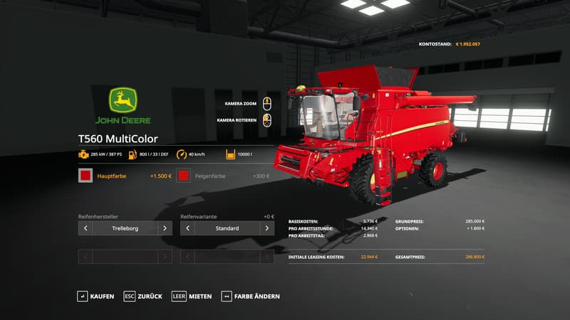 John Deere T560