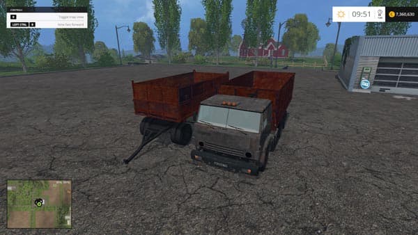 Kamaz 53212 Rusty + Trailer NEFAZ 3