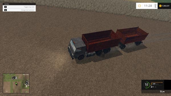 Kamaz 53212 Rusty + Trailer NEFAZ