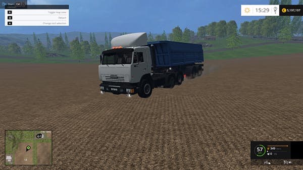 Kamaz 54115 and Trailer SZAP 9517