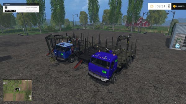 Kamaz 54115 forest Truck + Trailer 3