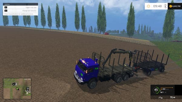 Kamaz 54115 forest Truck + Trailer 2