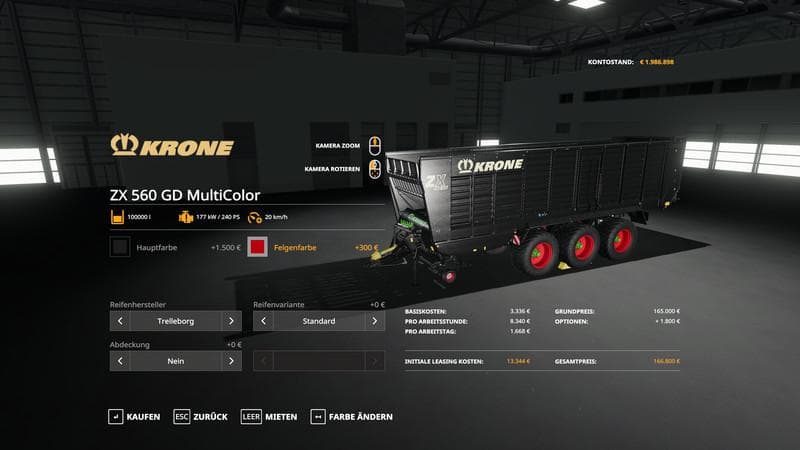 Krone zx560GD - MultiColor 100.000l 2