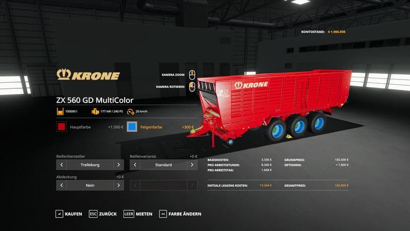 Krone zx560GD - MultiColor 100.000l