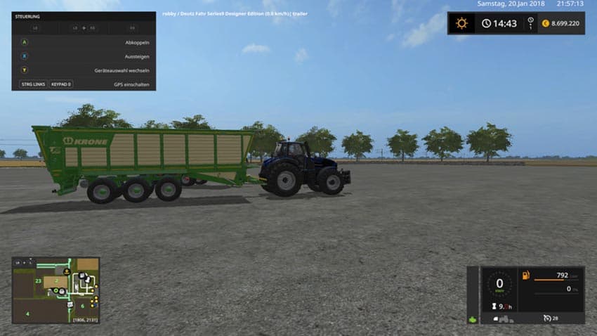 Krone TX560D with trailer hitch [MP]